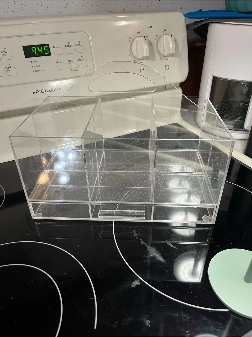 Clear Acrylic 6-Compartment Countertop Organizer - Brand Unspecified